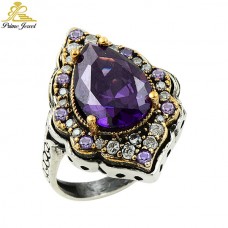 Gümüş Otantik Taşlı Yüzük